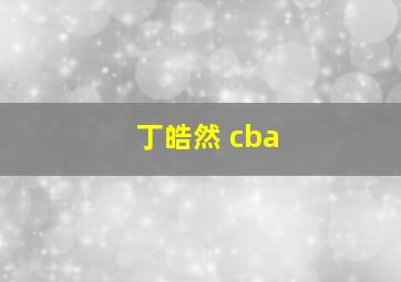 丁皓然 cba